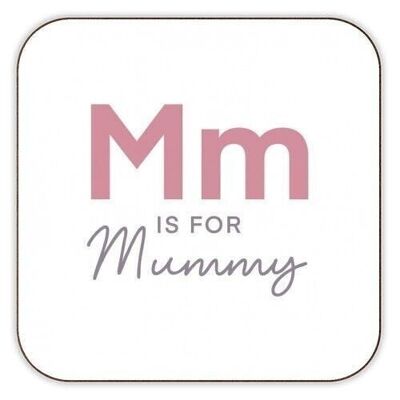 Coasters 'M is for mummy child print'