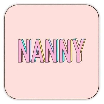 Dessous de verre 'Nanny en couleur 3D dessinée à la main 1