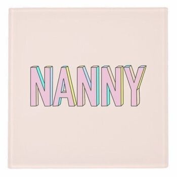 Dessous de verre 'Nanny en couleur 3D dessinée à la main 3