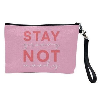 Trousse per cosmetici 'Stay groovy not moody prin