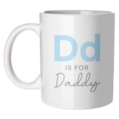 Mugs 'D is for daddy child print'