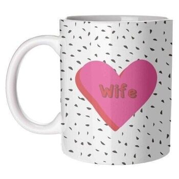 Tasses 'Love You Wife' par Laura Lonsdale