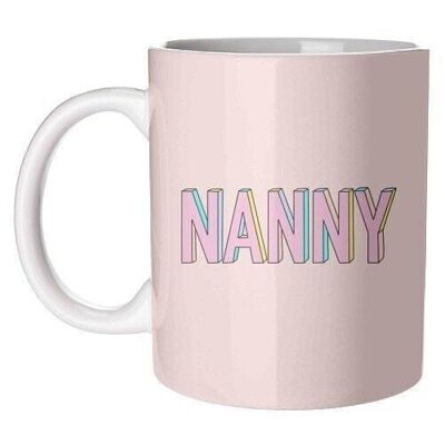 Tassen „Nanny In 3D Hand Drawn Colorful T
