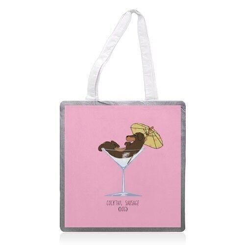 Tote bags 'Cocktail Sausage Dog'