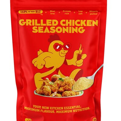 Condimento per pollo alla griglia alla fiamma - Lievito alimentare vegano al gusto di pollo con vitamina B12