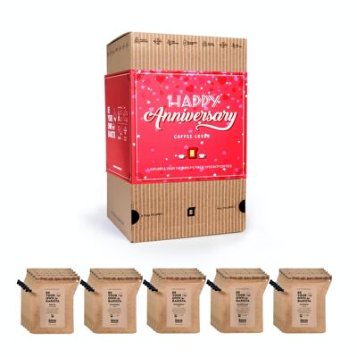 HAPPY ANNIVERSARY SPEZIALKAFFEE-GESCHENKBOX 25 STK