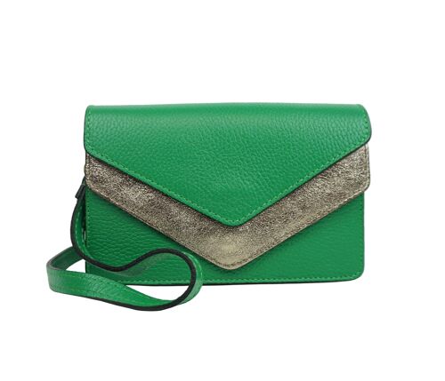 Sac bandoulière en cuir Timéo Vert