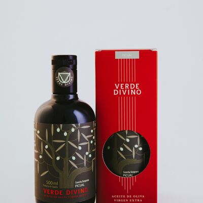 Aceite de Oliva Virgen Extra, Variedad Picual, Cosecha Temprana 2023/24 500 ml Verde Divino