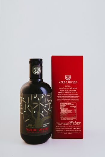 Huile d'Olive Extra Vierge, Variété Picual, Récolte Précoce 2023/24 500 ml Verde Divino 3