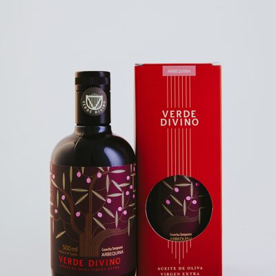 Huile d'Olive Extra Vierge, Variété Arbequina Récolte Précoce 2023/24 500 ml Verde Divino