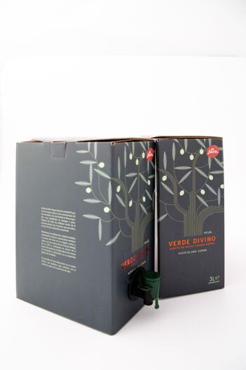 Huile d'Olive Extra Vierge, Variété Picual, Bag in Box 3L, Récolte Précoce 2023/24 Verde Divino 1