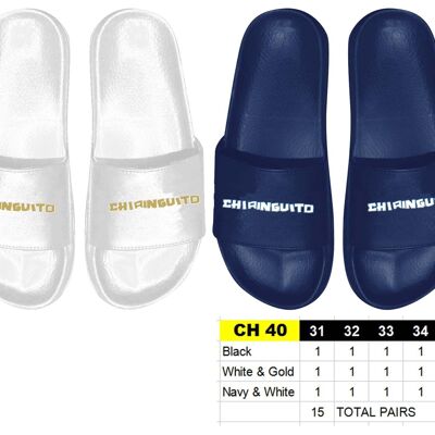 CHIRINGUITO Children's Slides - Size 31 to 35 - 3 colors - 15 pairs