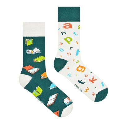 Lässige Socken - Bücherwurm