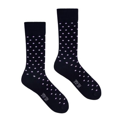 Kleidersocken - Purple Dots (EU 44-46)