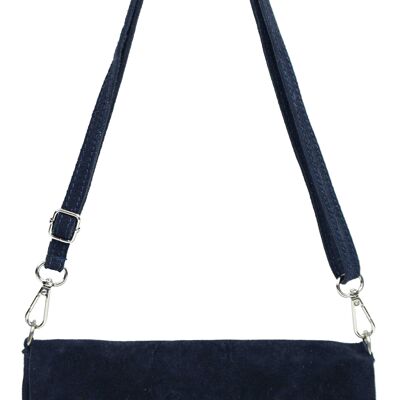 Bolso bandolera Marjolaine piel serraje Navy