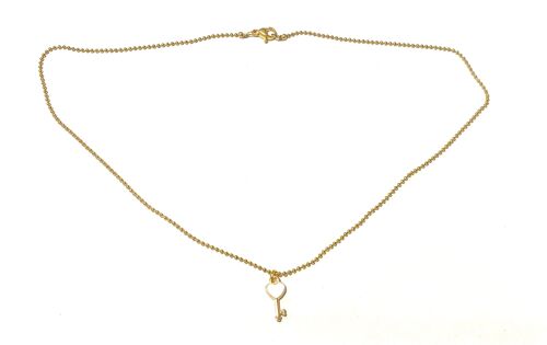 Short ball chain with key white /kids collection