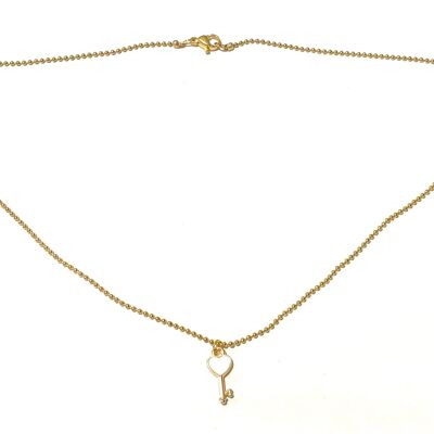 Short ball chain with key white /kids collection