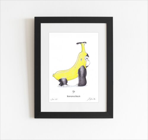 Kunstdruck - A5, signiert - "Banana Back"