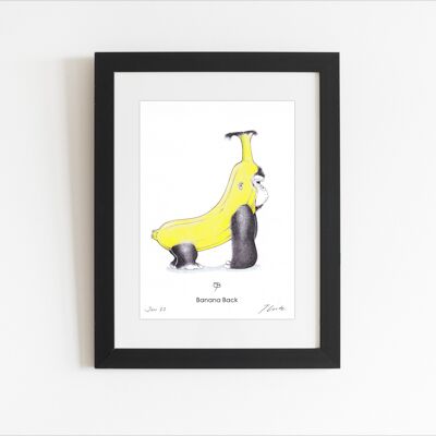 Impresión de arte - A5, firmada - "Banana Back"