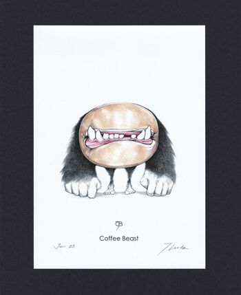 Tirage d'art - A5, signé - "Coffee Beast" 3