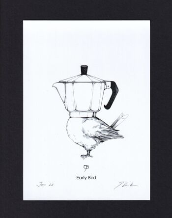 Tirage d'art - A5, signé - "Early Bird" 3