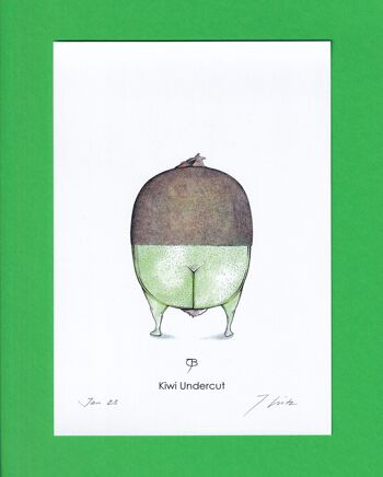 Tirage d'art - A5, signé - "Kiwi Undercut" 3