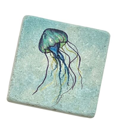 Magnet mini tile jellyfish Agathe