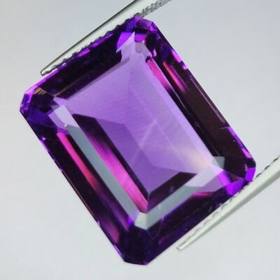 Emerald cut amethyst 13.18 ct