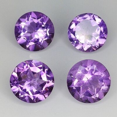 Amethyst round cut 7mm 10pc