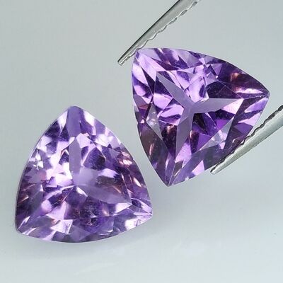 Amethyst Trilliant Cut 9 mm