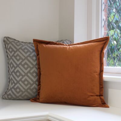 Burnt Orange & Trellis DUO - Cushion covers only