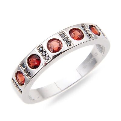 Garnet, Spinel and 925 Silver Ring model 2