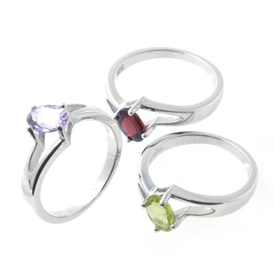 Spinel and 925 silver ring model 7