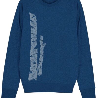 Fairwear Organic Sweater Hombre Denim Blue Birch trunk