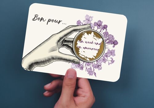 Bon pour...carte à gratter IRIS, fleur de février.