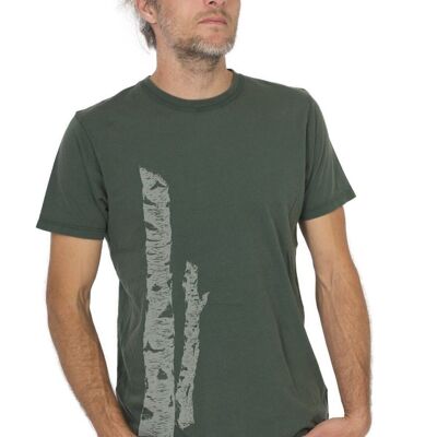 Fairwear Camicia organica Uomo Stone Washed Tronco di betulla verde