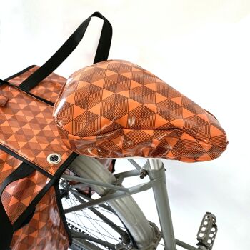 Housse de selle - orange & noir 8