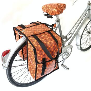 Housse de selle - orange & noir 9