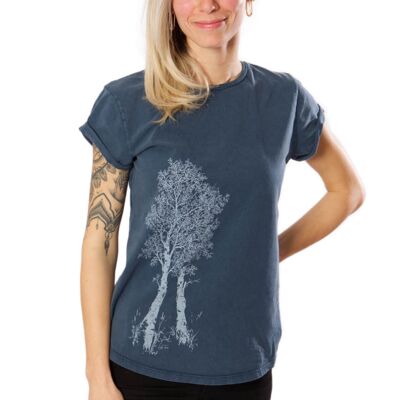 Camicia ecologica Fairwear Donna Stone Washed Blue Birch