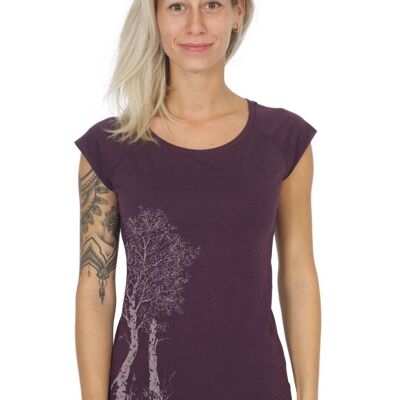 Fairwear Chemise Bambou Femme Aubergine Bouleau