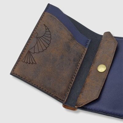 Alérion Marbled / Blue Compact Wallet