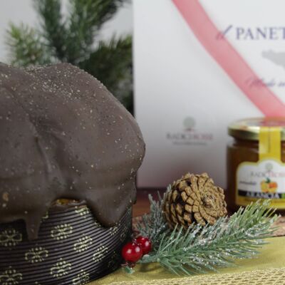 Palomita de chocolate, caja con mermelada ecológica, 1240 gr
