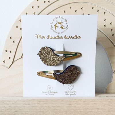 Barrettes doubles - Oiseaux