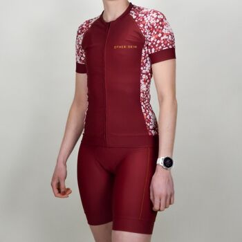 Cuissard Court Cyclisme Femme Bordeaux 4