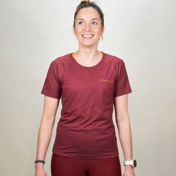 Tee-Shirt Sport Femme Bordeaux 1