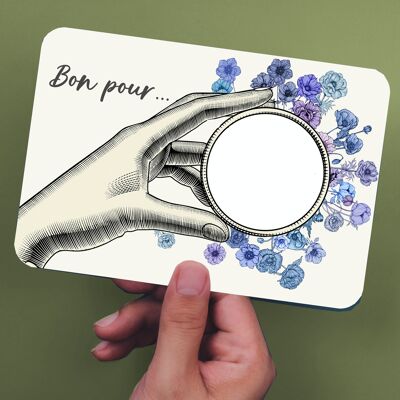 Bon pour .... carte à gratter ANÉMONE, fleur de mars.