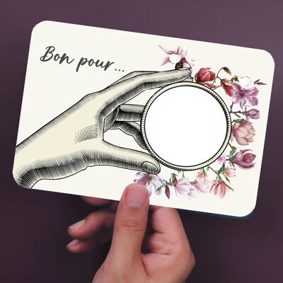 Bon pour... carte à gratter MAGNOLIA, fleur de mai.