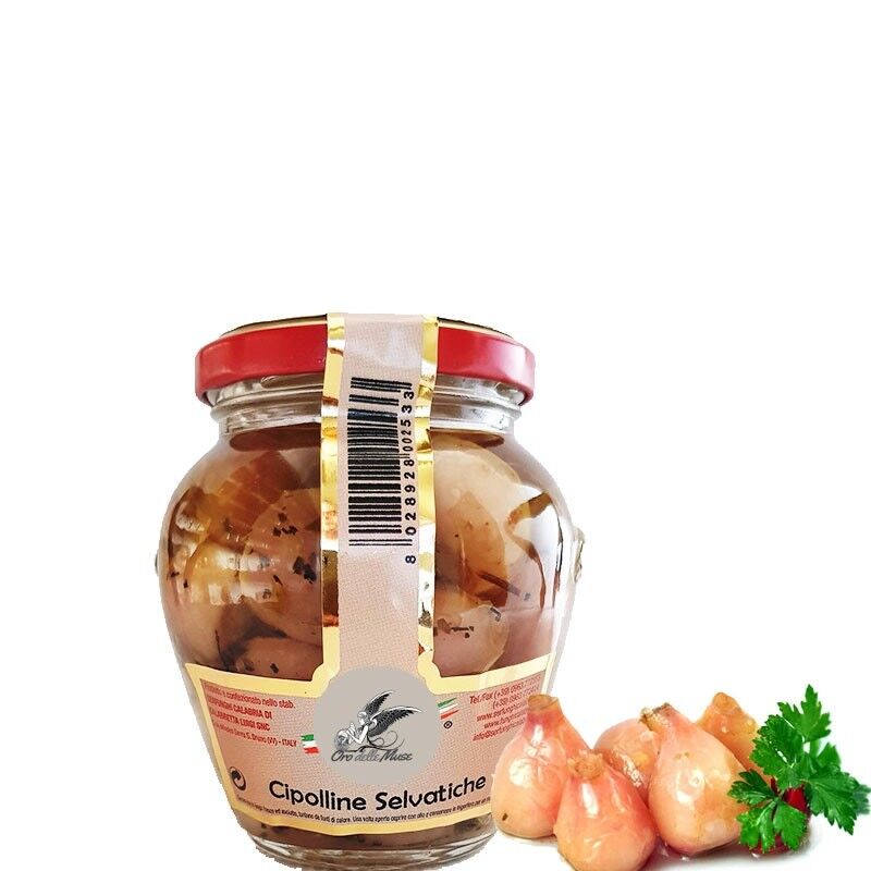 Cipolline selvatiche lampascioni sott'olio Italia  ml 314