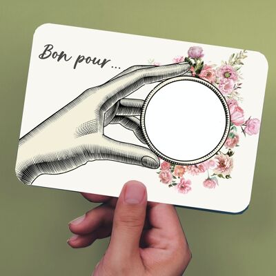 Bon pour... carte à gratter PIVOINE, fleur de juin.