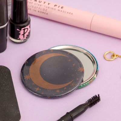 Miroir de poche lune céleste | Miroir de maquillage | Compact